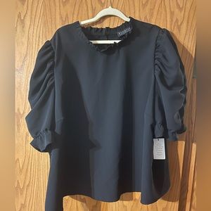 Eloquii size 28 ruffle sleeve blouse